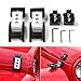 RT-TCZ for Wrangler Hood Latches, Aluminum Hood Locking Catch Kit for Jeep Wrangler JK JKU 2007-2017 JL JLU 2018 up Gladiator JT 2020 up Silver Black Exterior Accessories 2pcs