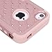 Majesticase iPhone 4/4S Case - 3 Layers Diamante Bling Crystals Full Body Hybrid Armor Protection Cover + FREE Stylus in Rose Gold