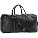 EmbassyTM Black 21" Hand-sewn Pebble Grain Genuine Leather Duffle primary
