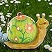 Juegoal Garden Statue Snail Figurine Solar Powered Outdoor Lights for Garden Yard Lawn Decoration