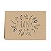 Brown Kraft Thank You Note Cards / 36 Thanks Greeting Cards Set With Brown Kraft Envelopes / 6 Bold Appreciation Designs / 3 1/2