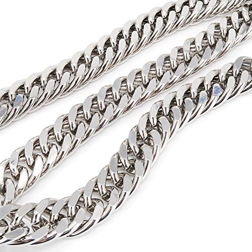 newtro Heavy Thick Strong Biker Key Wallet Chain Trucker Jean Pants Chain for Men Silver Black Gold 17" 24" TH02 (Silver, 24 in) - Thumbnail 3