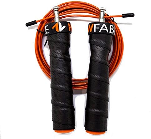 Jump Rope - Adjustable 10ft Cable + Ball Bearing Rotation - Suited for All Skill Levels - Designed for Endurance Training, Wrestlers, Boxers, MMA, and Crossfit - Double Unders - Includes Carrying Bag
