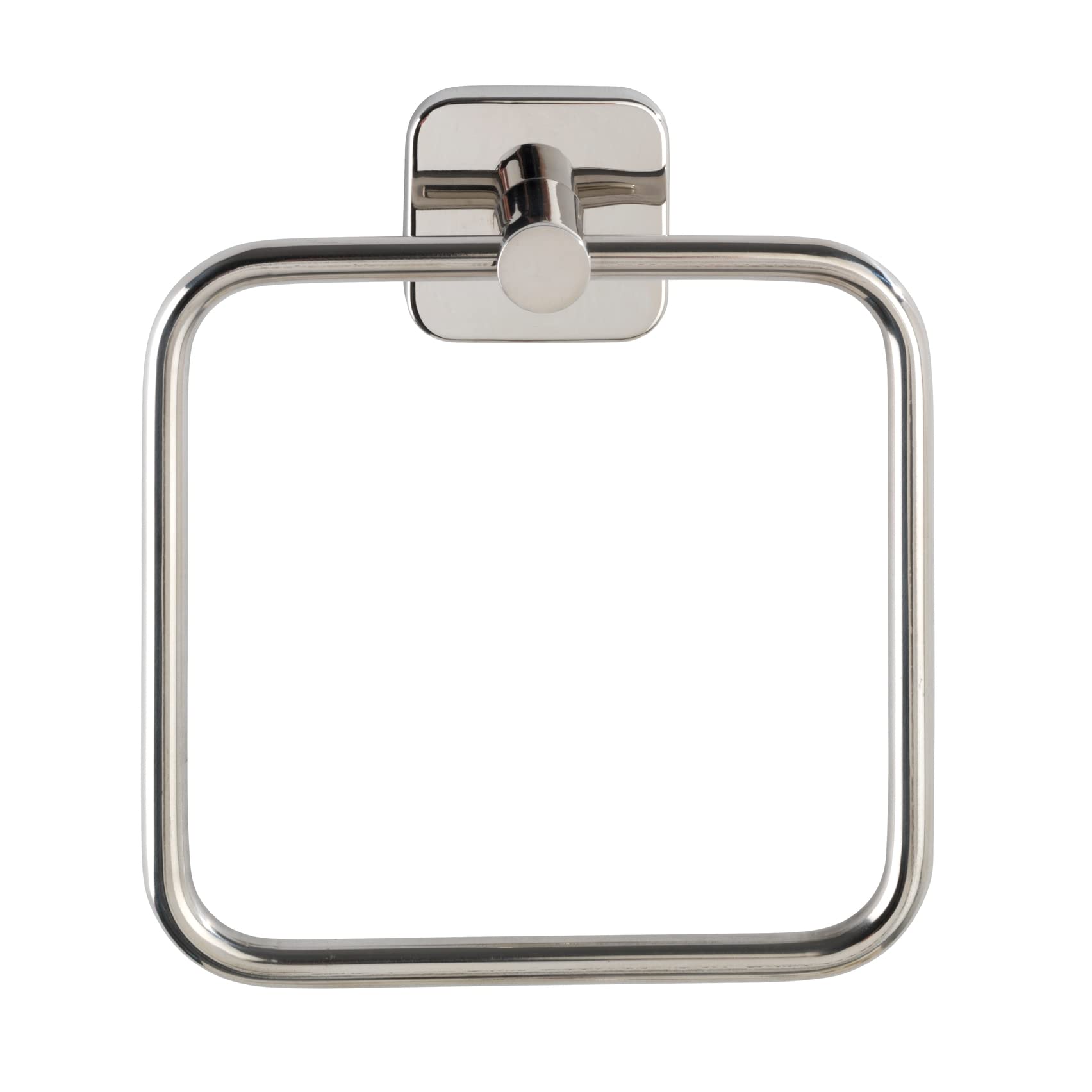 WENKO Mezzano Towel Ring Stainless Steel – Towel Rail Rustproof Stainless Steel 16 x 18 x 5.5 cm Glossy