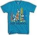 Disney Big Boys' Mickey Mouse, Donald Duck and Goofy T-Shirt, Turquoise Heather, S