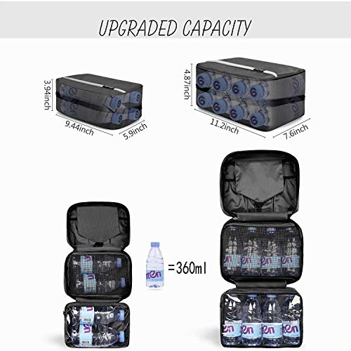 Toiletry Bag for Men & Women | Large Toiletry Bags for Traveling | Hanging Compact Hygiene Bag with 4 Compartments… - Image 3