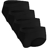 POPKOK Mens Underwear Tag-Free Cotton Stretch Briefs With Pouch 3 Pack