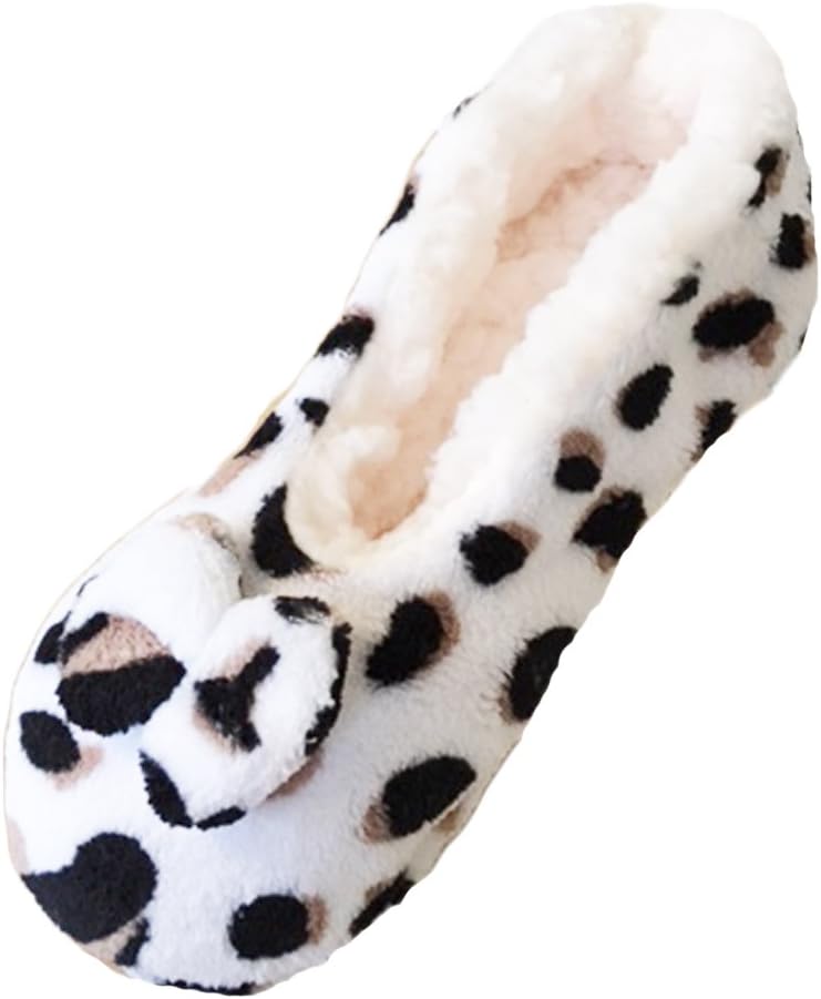 Ladies Womens Tootsies Plush Fleece Animal Print Slippers Size 4-8