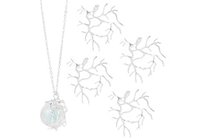 SUNNYCLUE 1 Box 10Pcs Branch Blanks Bezel Pendant Prong Bulk Brass Claw Branches Metal Adjustable Cage Irregular Open Holder 