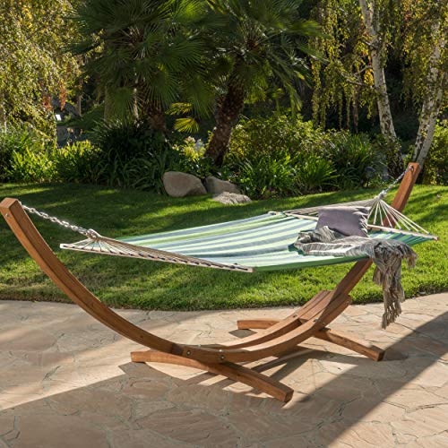 Christopher Knight Home Richardson Outdoor Hammock with Base, Teak
