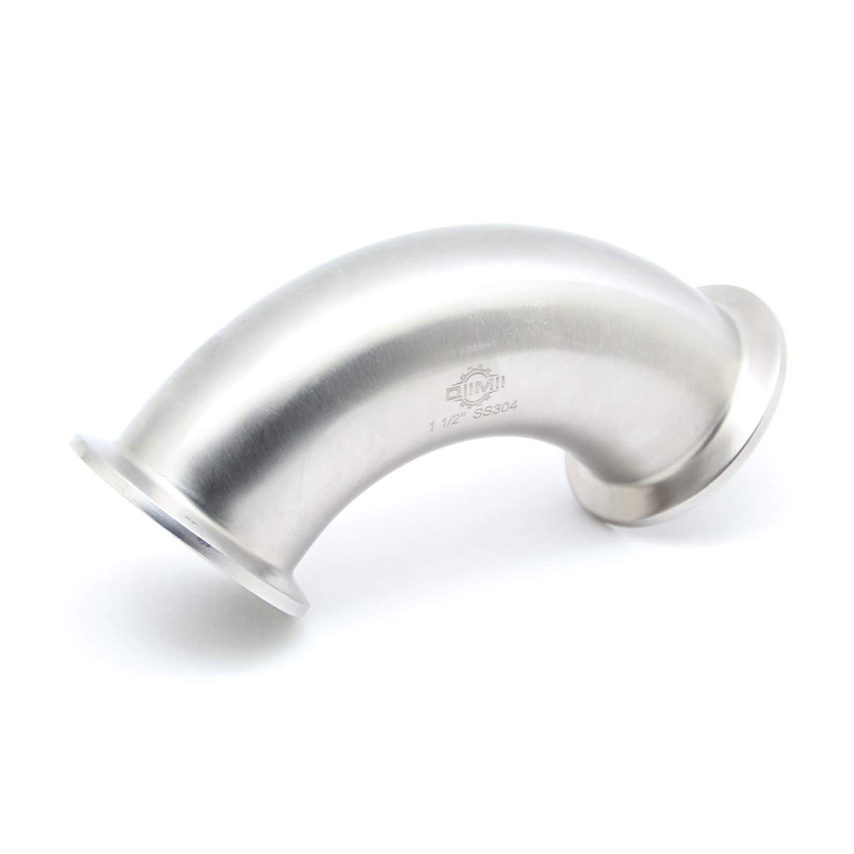 QiiMii SS304 Sanitary 1.5" Tri clamp Elbow Fitting 90 Degree Tri Clover Fittings, Pipe OD:38.1mm