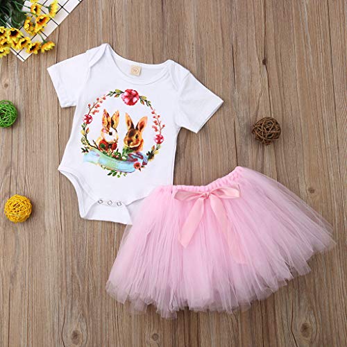 image for AMSKY Baby Bodysuit Girl Newborn,Infant Baby Easter Day Cartoon Rabbit