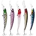 Sougayilang Hard Fishing Lures Deep Diving Minnow Bass Crankbaits with Large Fish Tongue,Treble Hook Life-Like Swimming Trout Fishing Tackle for Bass Fishing Pack of 10PCS