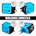 PORS-ELA International Power Adapter, Blue