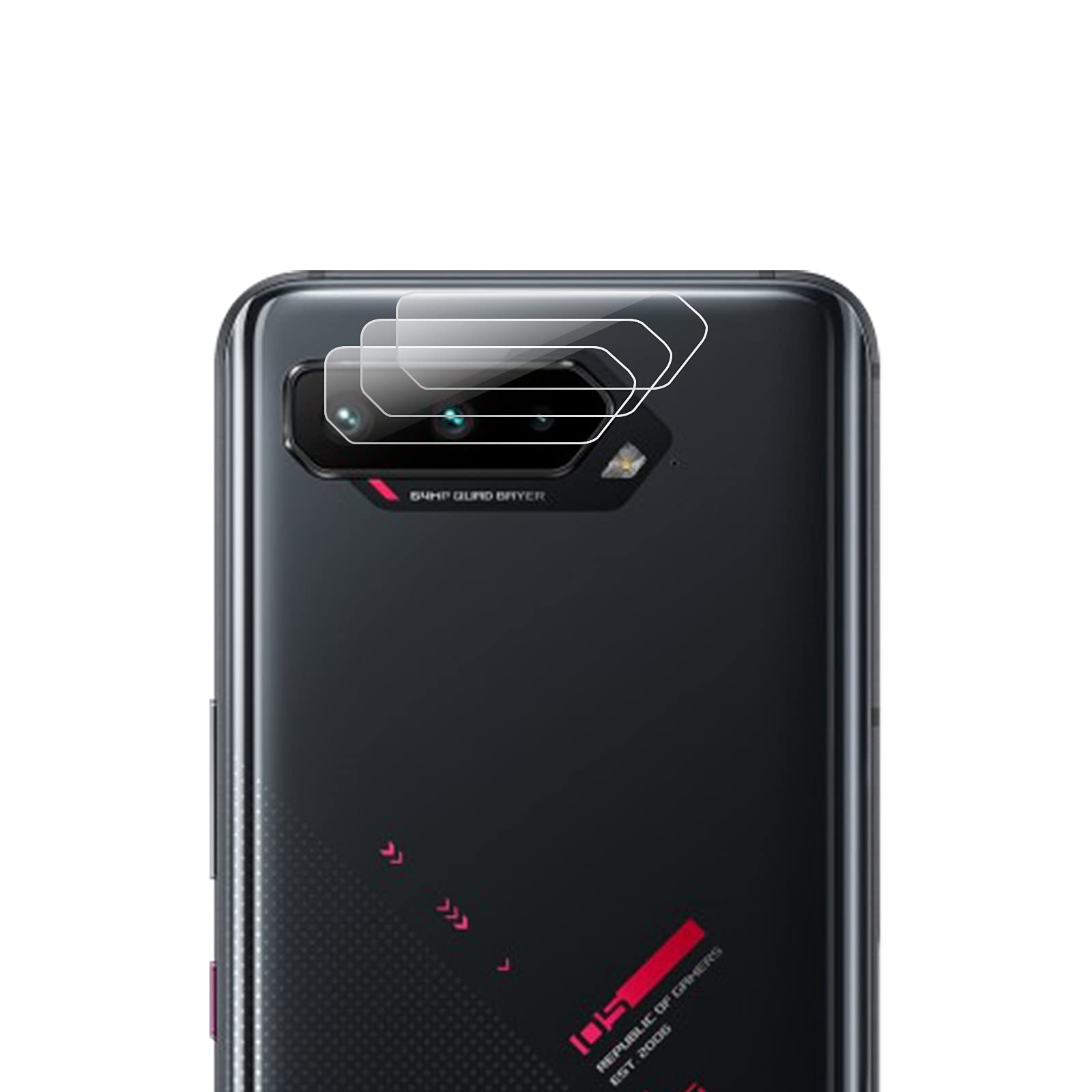 ROVLAK Camera Lens Protector for ASUS ROG Phone 5 Camera Screen Protector 3-Pack 9H Scratch-Proof Explosion-Proof Tempered Glass Camera Lens Protective Film for ASUS ROG Phone 5
