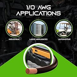 GearIT 1/0 Gauge Wire Oxygen Free Copper OFC