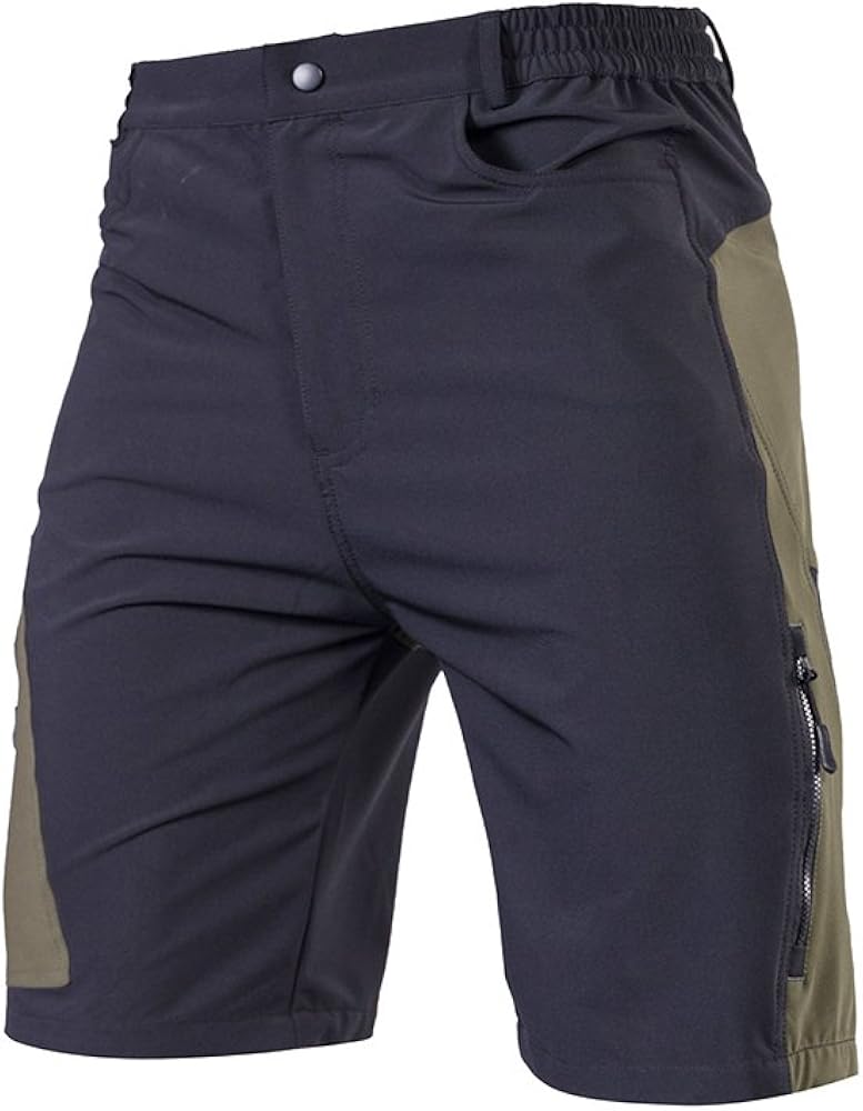 TOMSHOO Men's Baggy Cycling Shorts Breathable Loose-Fit Outdoor Sports MTB Cycling Running Shorts: Clothing
