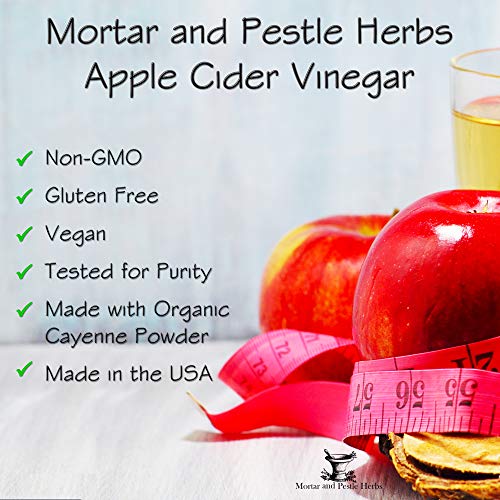 image for Mortar and Pestle Herbs - Pure Raw Apple Cider Vinegar Capsules - Extr
