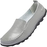 ANYUETE Women's Leather Loafers Comfortable Flat Shoes