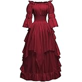 Abaowedding Women's Gothic Witch Dress Medieval Renaissance Costume Victorian Dress