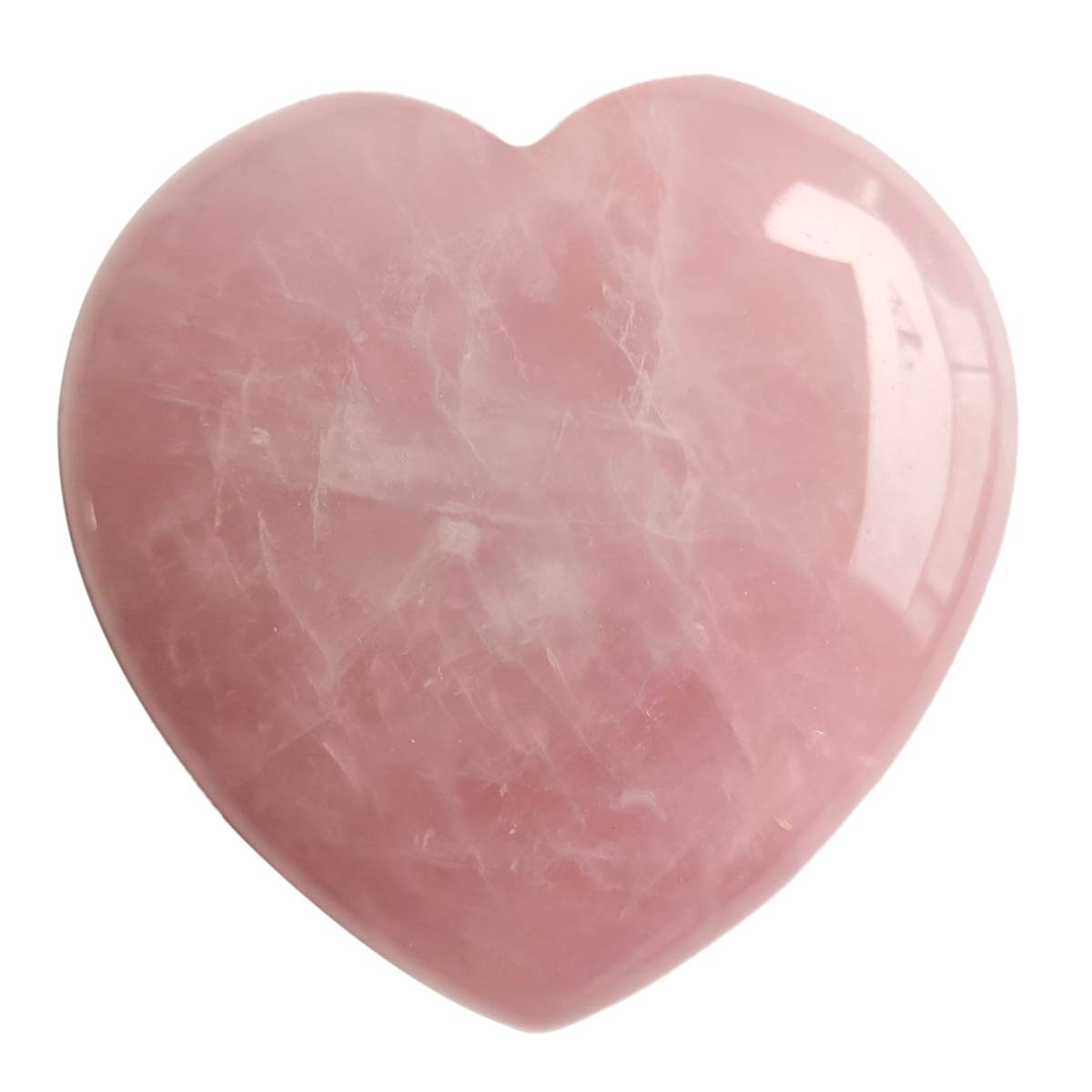 Lovionus89 Natural Rose Quartz Healing Heart Shape Crystal Stone, Polished Semi-Precious Stone for Love, Wellness Positive Energy | Reiki Chakra Meditation(2.17 Inch)