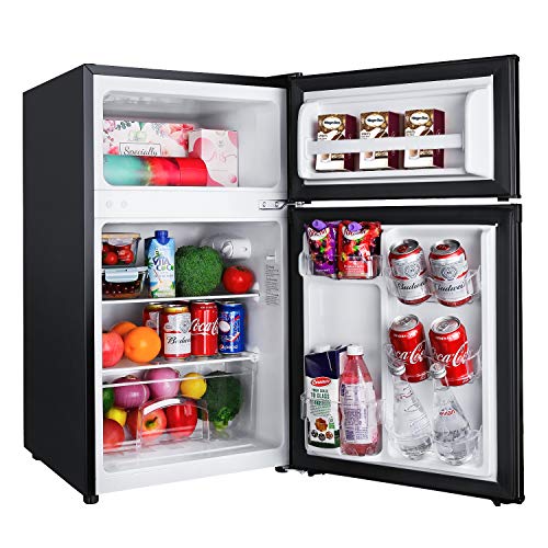 TACKLIFE Compact Refrigerator 3.1 Cu.Ft, 2 Door Mini Fridge with