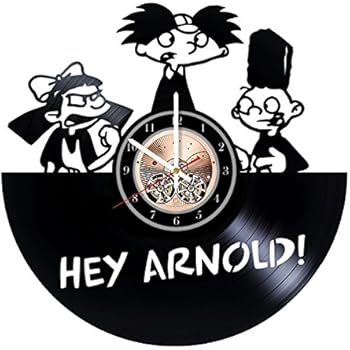 Amazon Com Wood Workshop Hey Arnold Vinyl Record Wall Clock