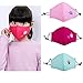 Cute Kids Red Masks Animal Cotton Mask Children's PM2.5 Guaze Mask Dustproof Face Mask with N95 Filters Respirator for Outdoor 3Pcs (style2)