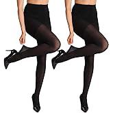 ARMOROSE 2 Pairs Indestructible Tights for Women,Rip Resistant Pantyhose, 40D Semi Sheer T-Crotch High Waist Tights