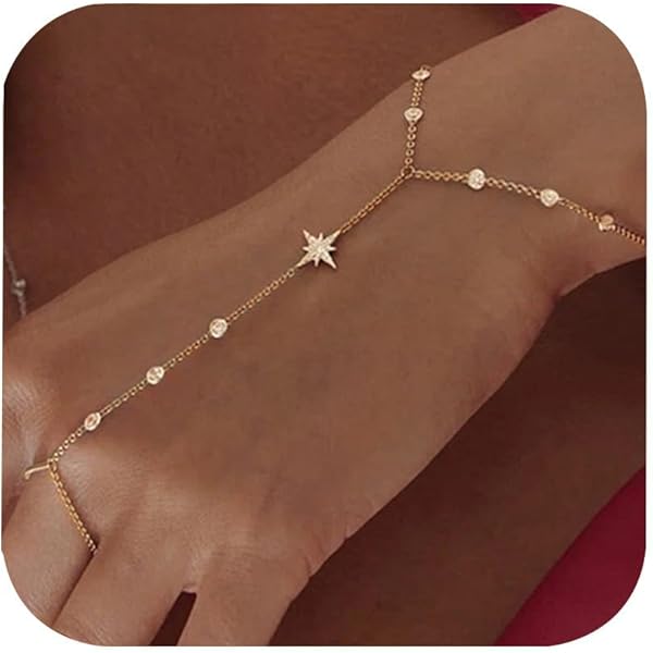 Amazon.com: Suyi Finger Ring Bracelet Hand Harness Chain Bracelet