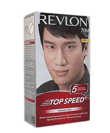 Revlon Men's Top Speed Hair Color (Natural Black 70, 100 g)