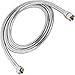 Universal 72 Inch Flexible Shower Hose - Extra Long, Stainless Steel, Double-Buckle For Handheld Showerhead - Aqua Elegante - Chrome