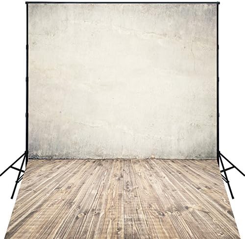 4X6ft Stone Cement Wall Photography Backdrop Wood Floor Backdrop D1495
