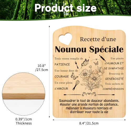 Tulolvae Nanny Gift – Bamboo Chopping Board, Gift Ideas for Nanny, Women's Christmas, Original End of Contract Birthday Nanny Gift