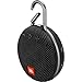 JBL Clip 3 Portable IPX7 Waterproof Wireless Bluetooth Speaker with Built-in Carabiner, Noise-Canceling Speakerphone and Microphone, Black (Renewed)