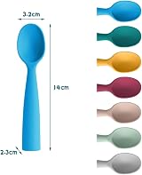 Vicloon 7 Pack Silicone Baby Spoons Self-Feeding Weaning Training Spoons view 2