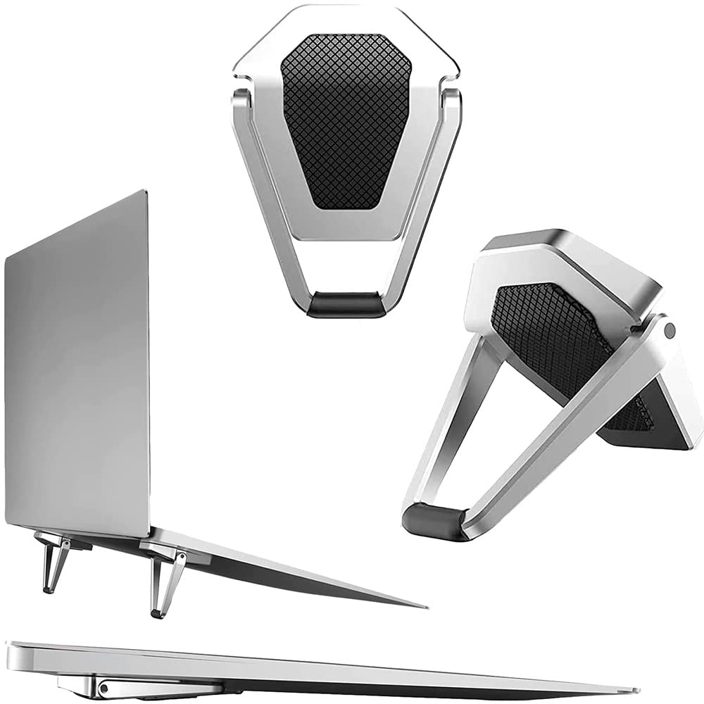 FINDING CASE mini Silver metal Adjustable Laptop Stand cooling Tablet Holder Desk Riser Macbook Notebook Supporting PORTABLE Office Support Tool