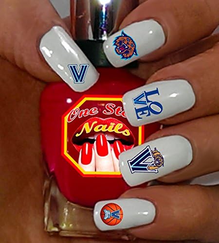 Villanova College Basketball Fans! For You: Set of 69 Clear waterslide nail decals VB-001-69 by One Stop Nails