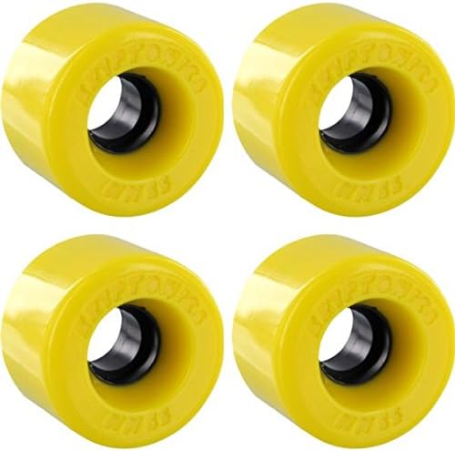 Kryptonics Wheels Star Trac Yellow Skateboard Wheels - 55mm 76a (Set of 4)