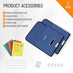 Forlogic File Box Organizer with lid, Collapsible