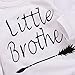 Mekilyn 3Pcs Baby Boy Girls Little Brother Arrow Romper Bodysuit+Long Cartoon Animal Pant+Hat Outfit (0-6Months, White)