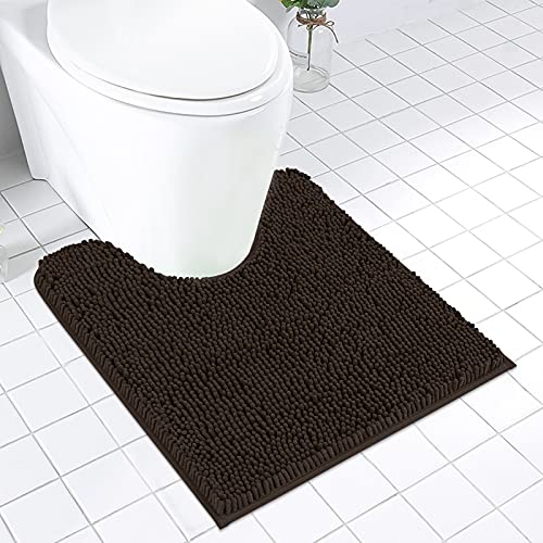 MAYSHINE Luxury Toilet Floor Mat/ UShaped Shaggy Chenille Contour Bath