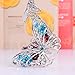 Reizteko Butterfly Keychain Sparkling Keyring Crystal Rhinestones Purse Pendant Handbag Charm Gift Bag (Silver)