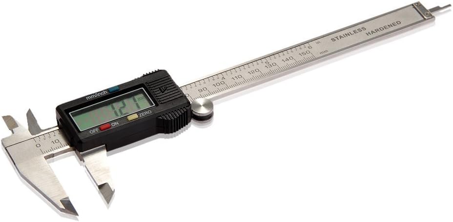TEMPO DI SALDI 150mm Steel Digital Vernier Caliper with CD Display and Hard Case, grau