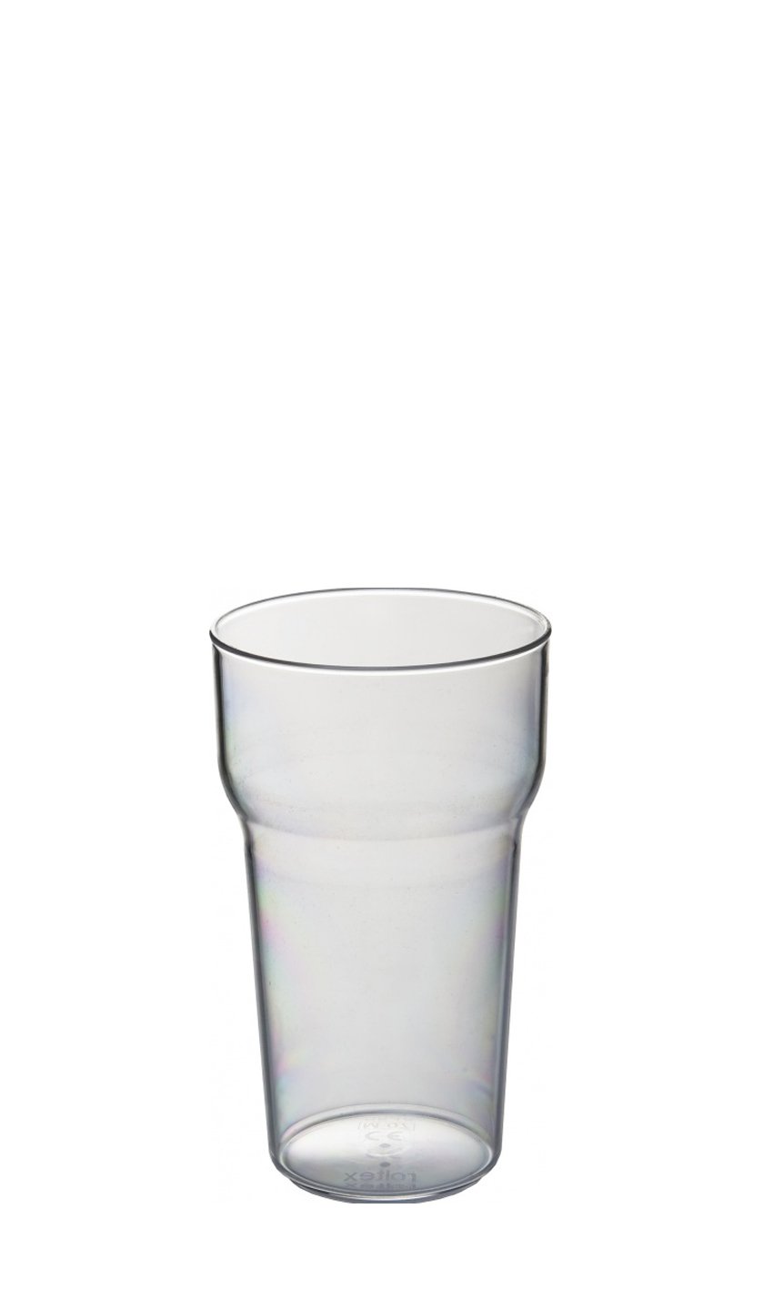 Set of 6 Unbreakable Reusable Polycarbonate Plastic Tulip Shaped Stacking Half Pint Glasses