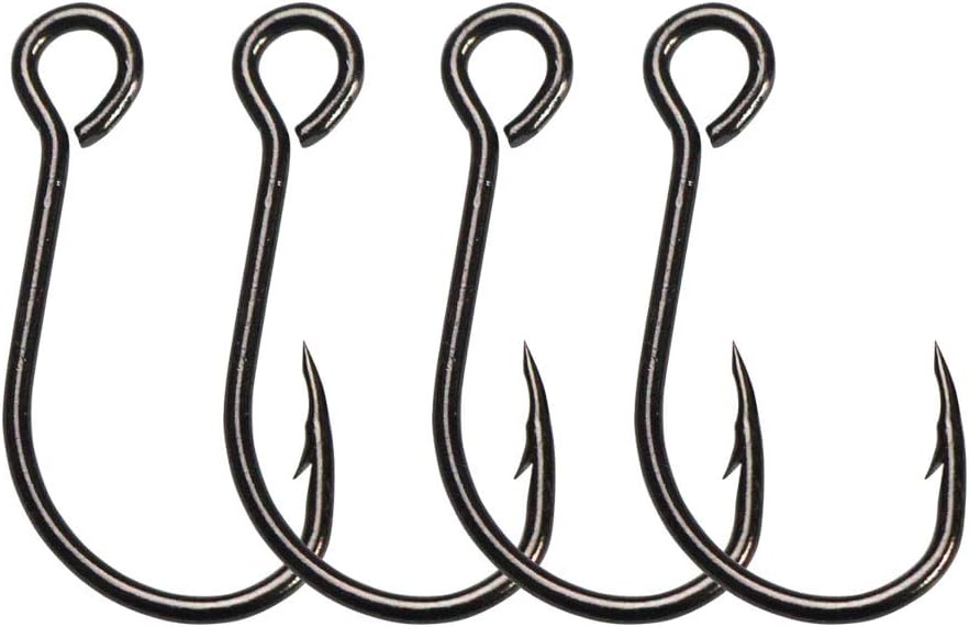 30pcs/Pack Inline Single Hooks Single Replacement Hooks for Fishing Baits Lures 2/0 1/0 1# 2# 4# 6# 8#