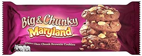 Maryland Big And Chunky White Chocolate Brownie Cookies 180 G Pack Of 12 Amazon Co Uk Grocery