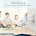 iClever USB Wall Charger, 40W 4-Port Charging Station, Multi-Port Travel Charger for iPhone 11 Pro/Xs/Xs Max/Xr/X/8/7/6/Plus, iPad Pro/Air/Min 4/3, Galaxy/Note/Edge, LG, Nexus, HTC, and More