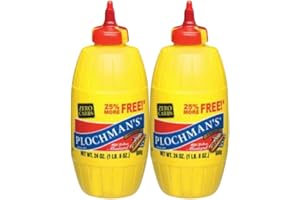 Plochman's, Mustard, Yellow, Mild, 24oz Container (Pack of 2)