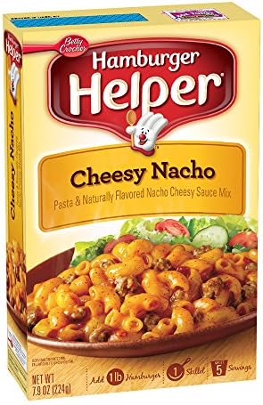Amazon Com Hamburger Helper Cheesy Nacho 7 9 Ounce Boxes Pack Of 6 Prepared Meat Dishes Grocery Gourmet Food